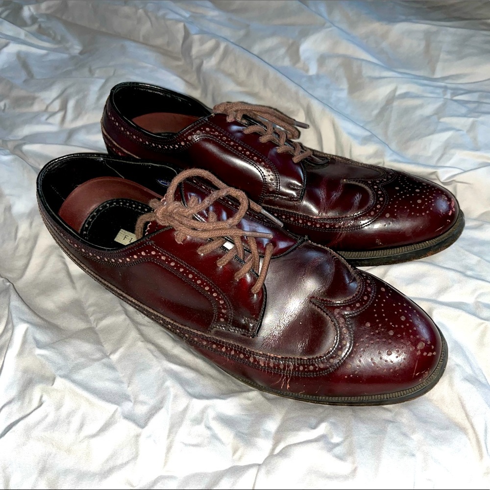 Wingtip Leather Dress Shoe Florsheim Imperial Shell Cordovan